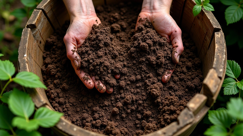 Soil preparation for primforde planting with amendments and garden tools ready